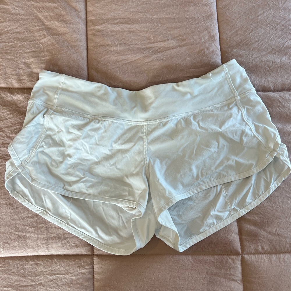 White Lululemon shorts